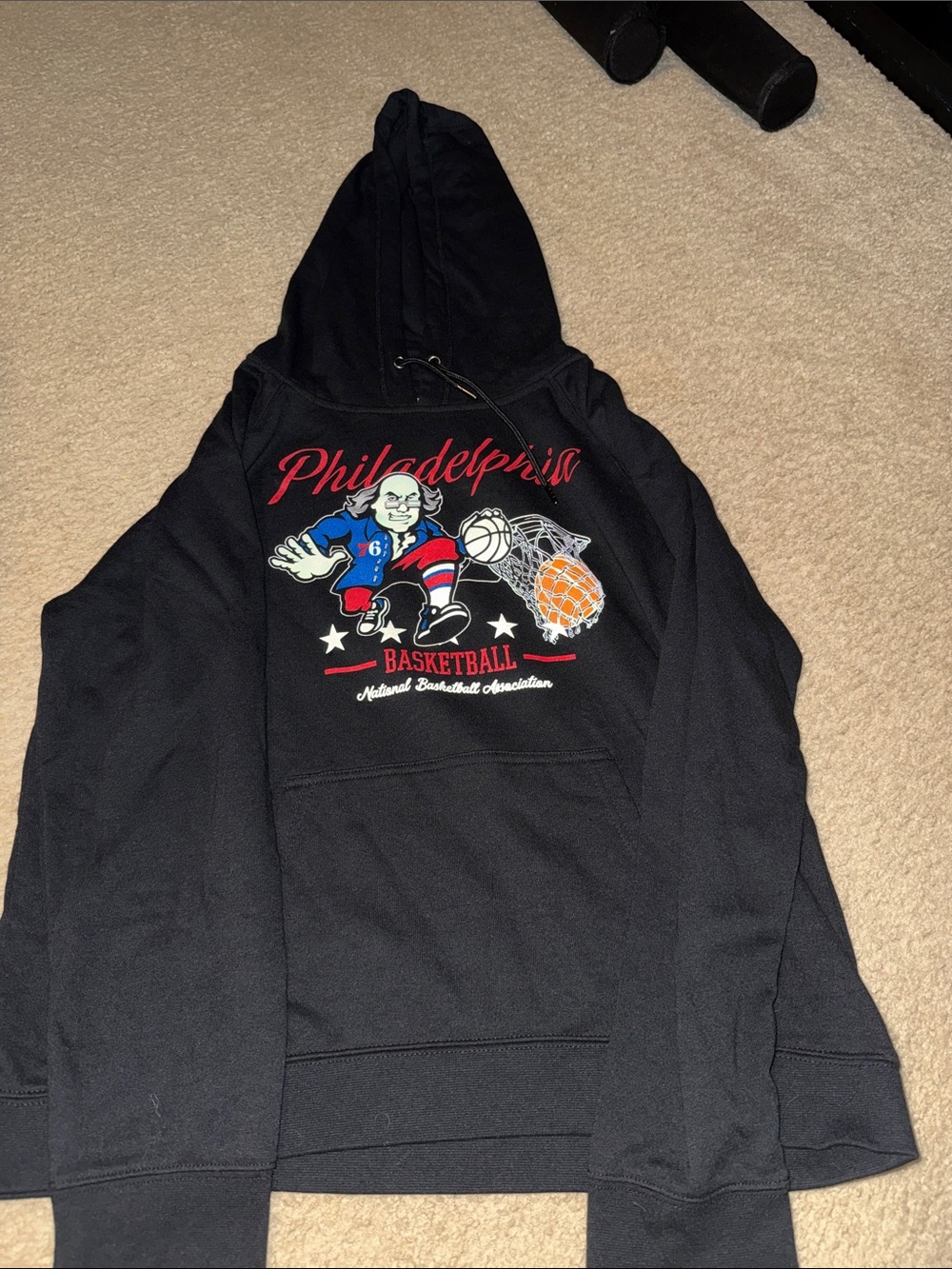 Philadelphia Basketball Graphic Black Hoodie